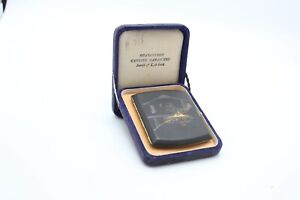 F Antique Damascene Japanese 24ct Gold Inlaid Cigarette Case In Original Case