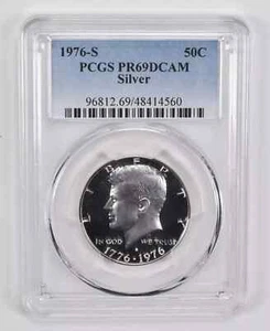 10-1976-S Silver Kennedy Half Dollar PCGS PR-69 DCAM lot of ten - Picture 1 of 2