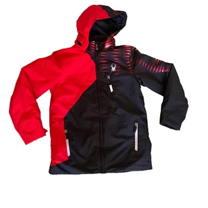 Youth Spyder Jacket Snowboard Ski Snow Coat Size large 18 Red Black Youth - Picture 1 of 11