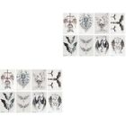 8 Pcs Paper Angel Tattoo Sticker Temporary Tattoos For Women Arm