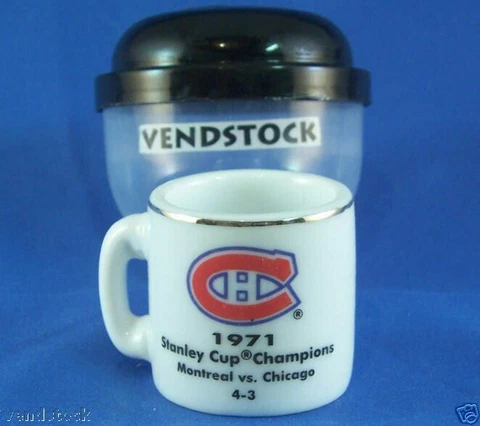 1971 MONTREAL CANADIANS CERAMIC MINI MUG NHL 1.25" TALL STANLEY CUP CHAMPIONS Cover