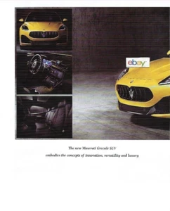 MASERATI AUTO CORP ITALIA GRECALE SUV IN YELLOW 2 PG AD - Picture 1 of 2