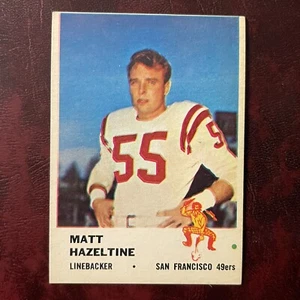 1961 Fleer Set MATT HAZELTINE #66 SAN FRANCISCO 49ERS - NR-MINT *HIGH GRADE* - Picture 1 of 2