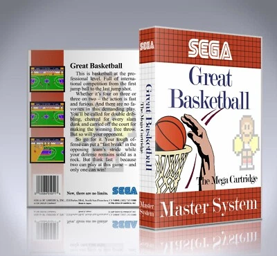 Sega Master System Case - NO GAME - Great Basketball - Image 1 of 3