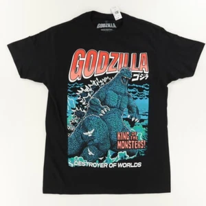 Godzilla Double Sided Solid T-Shirt Black Men's L - Picture 1 of 5