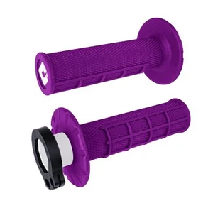 ODI MX V2 Lock-On - Half Waffle Grips - Purple H36HWPR - Picture 1 of 6