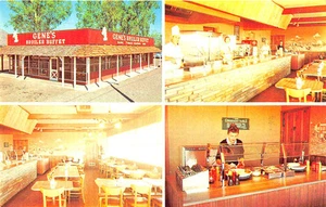Scottsdale Az Gene's Broiler Bistro Drive-In Restaurant Multi Ansicht Postkarte - Picture 1 of 1