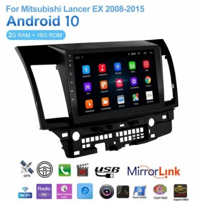 10.1" Car Android 10.0 Radio GPS Navi FM Stereo For Mitsubishi Lancer 2008-15 - Image 1 of 4