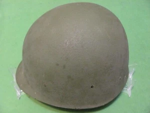 Vintage U.S Army Fiberglass Helmet Padded with Leather & Canvas Liner Green. - Picture 1 of 14