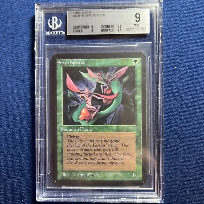 MTG Alpha Scryb Sprites C G BGS 9 Quad++ MINT  (9.5 surface and corners)  1993 - Image 1 of 2