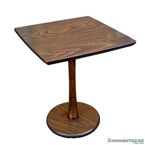 Mid-Century Atomic Walnut Tulip Side Table - Picture 1 of 7