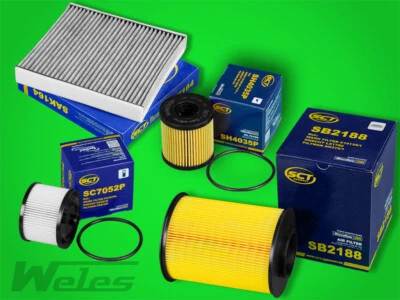 SERVICEPAKET FORD FOCUS II 2,0 TDCi Luft- Ölfilter Aktivkohlefilter Dieselfilter - Bild 1 von 4
