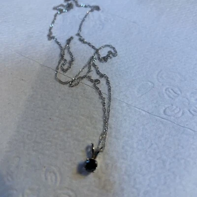 Delicate sterling silver and blue crystal pendant. Made in Italy - Image 1 of 4