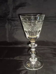 Copa de vino vintage de vidrio cortado grande de 9" de cristal Cumbria ornamentado Grasmere - Imagen 1 de 5