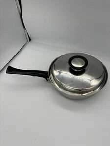 Vintage HOMEMAKERS GUILD Skillet 9" + Lid 5-Ply Multi-core Stainless USA Steel - Picture 1 of 17