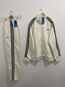 Adidas 80s Premium Embossed 3-Stripes Trainingsanzug Off White Braun Gr. XL - Bild 1 von 15