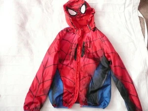 CHAQUETA CORTAVIENTOS H&M NIÑOS 10-12 AÑOS MARVEL SPIDERMAN IMPERMEABLE CAPUCHA DESMONTABLE - Imagen 1 de 6