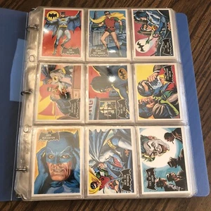 BATMAN Topps 1966 Black Bat Trading Cards Full Re issue Set from 1989 MINT - Picture 1 of 14
