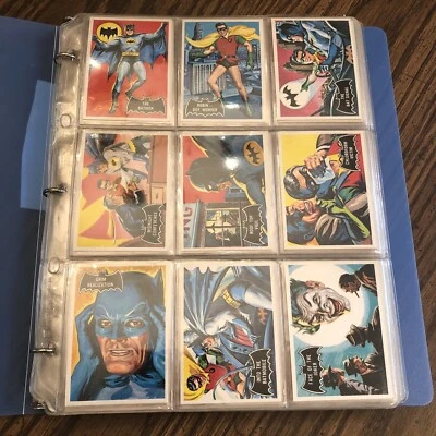 BATMAN Topps 1966 Black Bat Trading Cards Full Re issue Set from 1989 MINT - Image 1 of 4