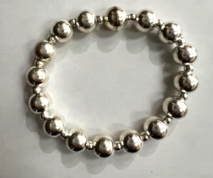 MILOR ITALY BALL BEAD STERLING SILVER MAGNETIC CLOSURE BRACELET 7 1/2" - Picture 1 of 3