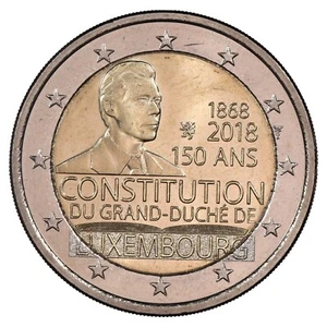 Luxembourg 2 euros 2018 commémorative 150 ans de la Constitution luxembourgeoise - Imagen 1 de 2