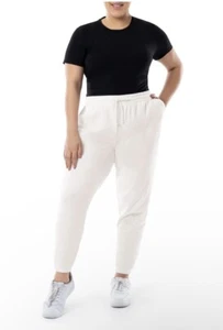 TERRA & SKY Womens Sweat Pants Size 4X 28W-30W Off White Side Pockets New - Picture 1 of 9