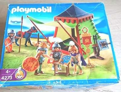 Römer Lager mit Zelt Playmobil 4273 in OVP + Bauanleitung - weitgehend komplett - Bild 1 von 4