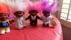 Rare famille de 4 trolls noirs afro-américains russes mère basket-ball fille d'occasion