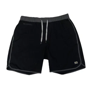 Vuori Men’s Banks Gym Shorts 'Linen Texture' Stretch Black/Grey Size 34 V330 EUC - Picture 1 of 12