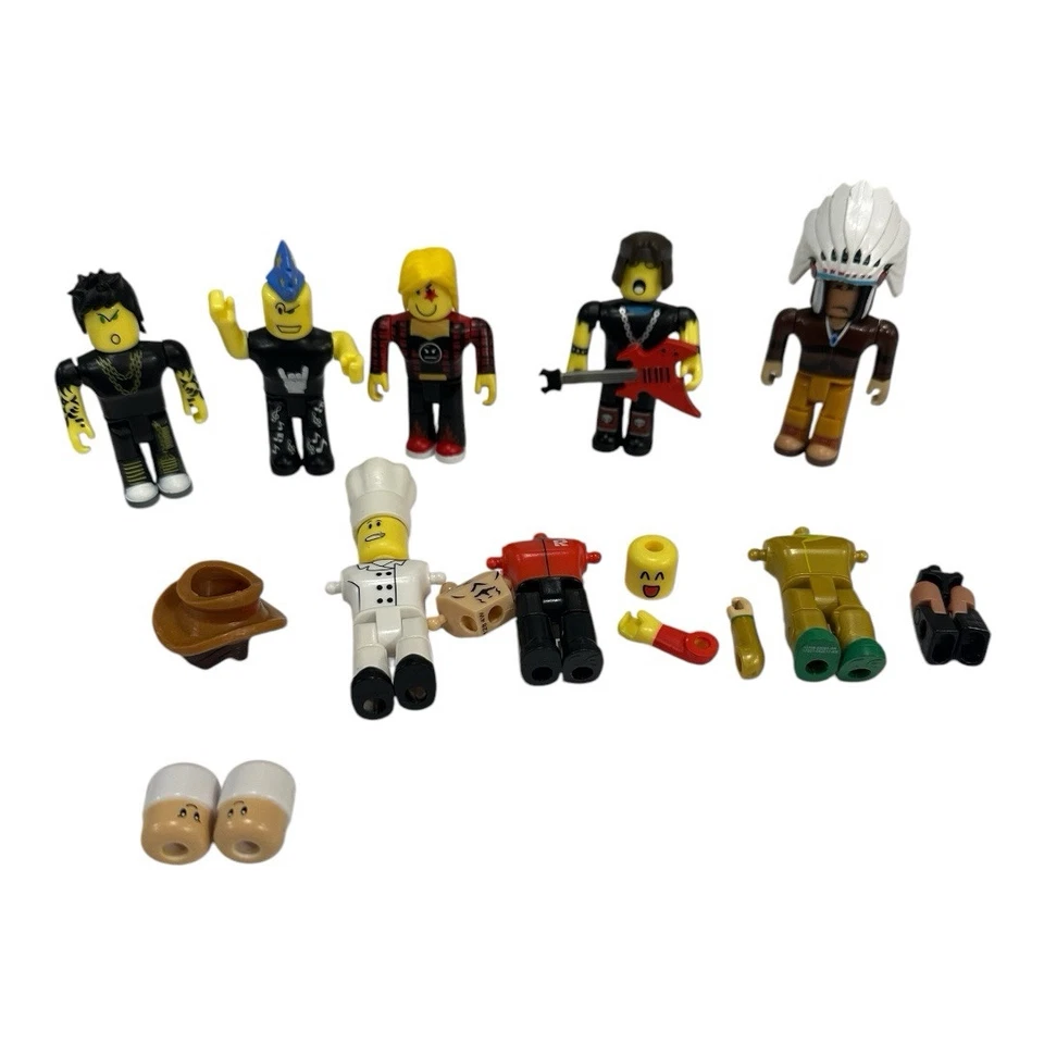 Roblox Figures Lot Punk Rockers And Indigenous Figure Set Of 7 Jazwares - Image 1 of 4