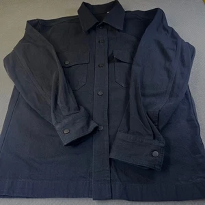 UNIQLO U Para Hombres Camisa Negra Con Botones Chaqueta XS Algodón Informal Ropa de Trabajo - Imagen 1 de 7