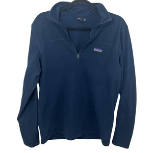 Patagonia Pullover Mens Blue Navy Small Lightweight Fleece 1/4 Zip Gorpcore - Picture 1 of 6