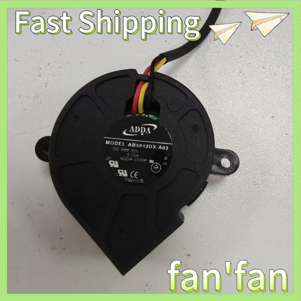 1X NEW ADDA AB5012DX-A03 5025 5CM 12V 0.15A Hydraulic Bearing Turbo Blower Fan - Image 1 of 3