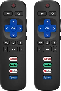 (Pack of 2) Replacement Remote Control Only for Roku TV, Compatible for TCL Roku - Picture 1 of 12