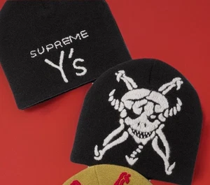 SUPREME x Y's Skull Beanie • Yohji Yamamoto • Black • Designer• OS• FW25 NEW - Picture 1 of 3