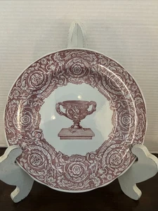 SPODE Archive Collection-Warwick Vase 10”Plate,Red Transfer-Ware.ENGLAND - Picture 1 of 10