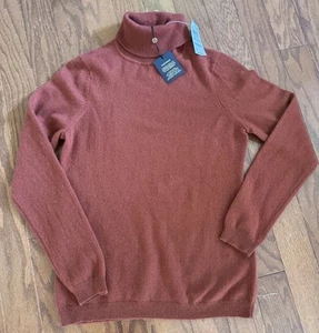 Maglione girocollo 100% cashmere BRONZO PECAN Charter Club Luxury taglia M - nuovo con etichette - Foto 1 di 10
