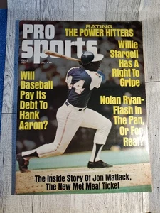 Revista deportiva profesional de julio de 1974 Hank Aaron Atlanta Braves cubierta de la corte CC1 - Imagen 1 de 2