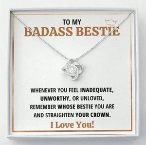 To My Bestie Necklace Message Card & Gift Box | Gift For Best friend - Picture 1 of 6