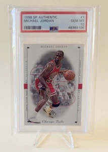 (PSA 10) GEM 1998-99 SP Authentic Michael Jordan #1 Chicago Bulls GEM MINT ๐๐ - Picture 1 of 5