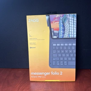 ZAGG Messenger Folio 2 Bluetooth Keyboard Case for iPad 10th (4160) New - Picture 1 of 3