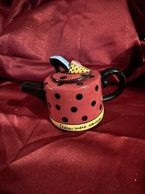 Tetera Designed By Babe - Zapato de tacón alto a lunares rosas de 4" de alto Foto 1 de 4