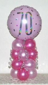 70. GEBURTSTAG - 70 JAHRE - FOLIENBALLONDISPLAY - TISCHMITTELSTÜCK - DEKORATION - Bild 1 von 13