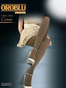 Oroblu Conny Tights Black size M color Black/Silver New - Picture 1 of 2