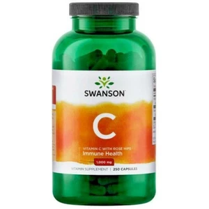 Swanson vitamina C 1000 mg con rosa canina ad alte dosi - 250 capsule - Foto 1 di 2