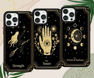 WITCHY WITCHCRAFT PRINT TAROT PHONE CASE COVER FOR IPHONE SAMSUNG GOOGLE PIXEL - Picture 1 of 8