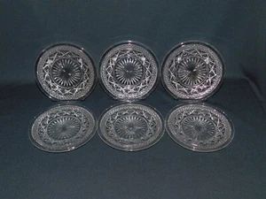 6 Imperial Glass Cape Cod Clear 8.25" Salad Plate Set - Picture 1 of 6