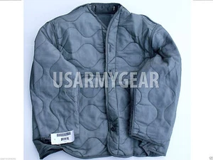 Cappotto da campo Made in USA M65 nuovo verde fogliame trapuntato clima freddo Acu GI FODERA - Foto 1 di 12