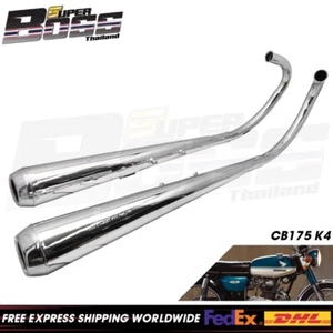 For HONDA CB175K4 K5 K6 K7 Exhaust Muffler R+L ***PT Style*** - Picture 1 of 6