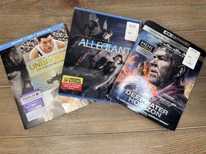 DVD Bundle 2 BlueRay & 1 Ultra 4K; Deep Water Horizon, Allegiant & Unbroken - Picture 1 of 19